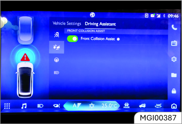 Forward Collision Warning Display